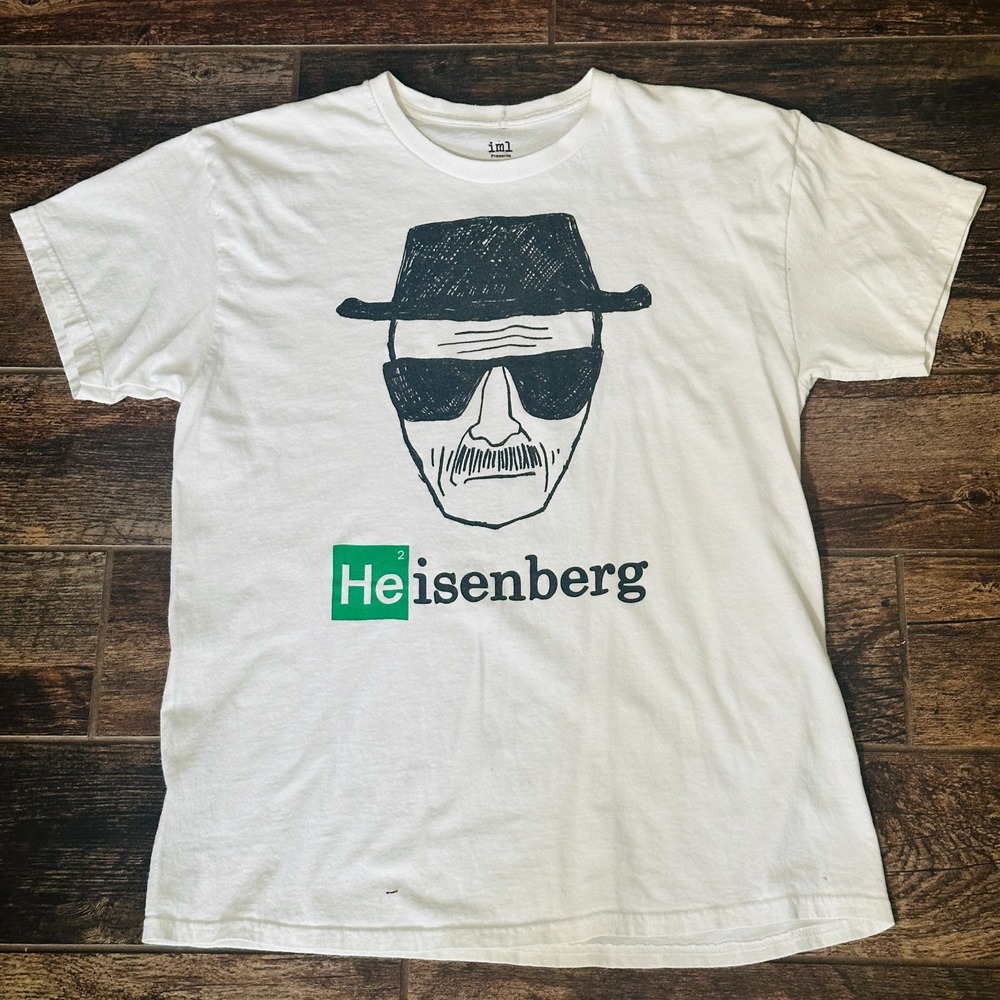Heisenberg T Shirt Men's Large L White - Breaking Bad Graphic Tee